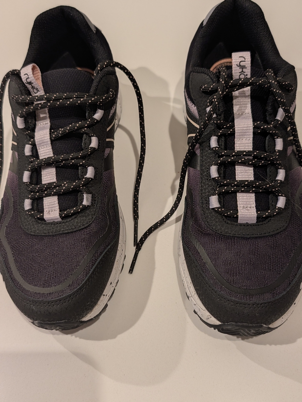 Black and Purple Ladies Athletic Sneakers -